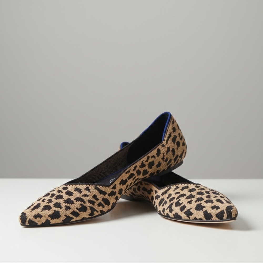Rothy's Point II Cheetah Print Womens 11